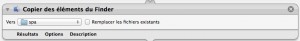 Copie d'images sous automator