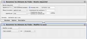 Modifier la casse des images sous automator