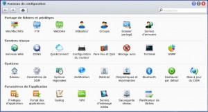 Panneau de configuration DSM synology