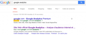 recherche google analytics
