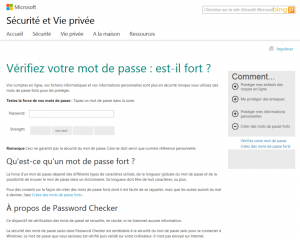 Vérifier son mot de passe
