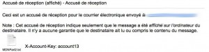 Accusé de réception sous Mac OSX