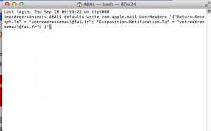 Recevoir un accusé de réception sous Mac OSX Mail